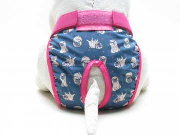 Loopsheidbroekje pug blue