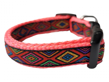 Neon roze puppybandje deluxe 6 0