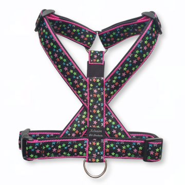 Fuchsia band zwarte voering