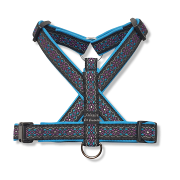 Zwart band aqua blauw voering