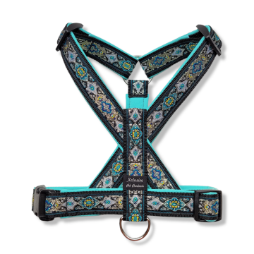 Zwart band turquoise voering