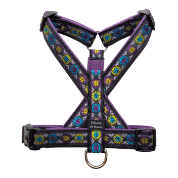 Zwart band paars gemêleerd voering