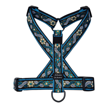 Petrol blauw band zwarte voering