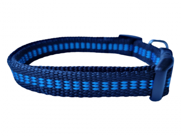 Puppy halsband basic blauw maat xl