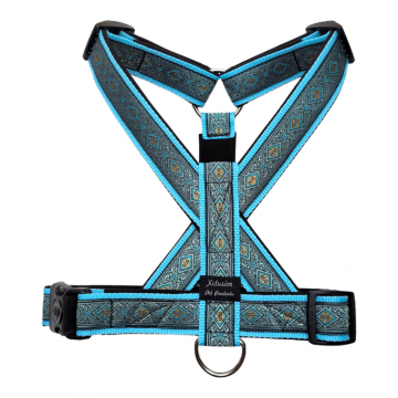 Sky blauw band zwarte voering