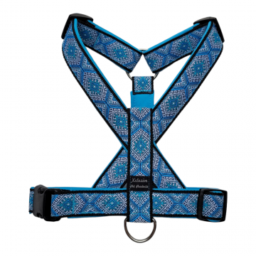 Zwart band aqua blauw voering