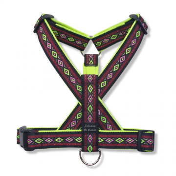 Zwart band neon geel/groene voering