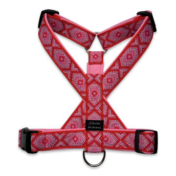 Rood band roze voering